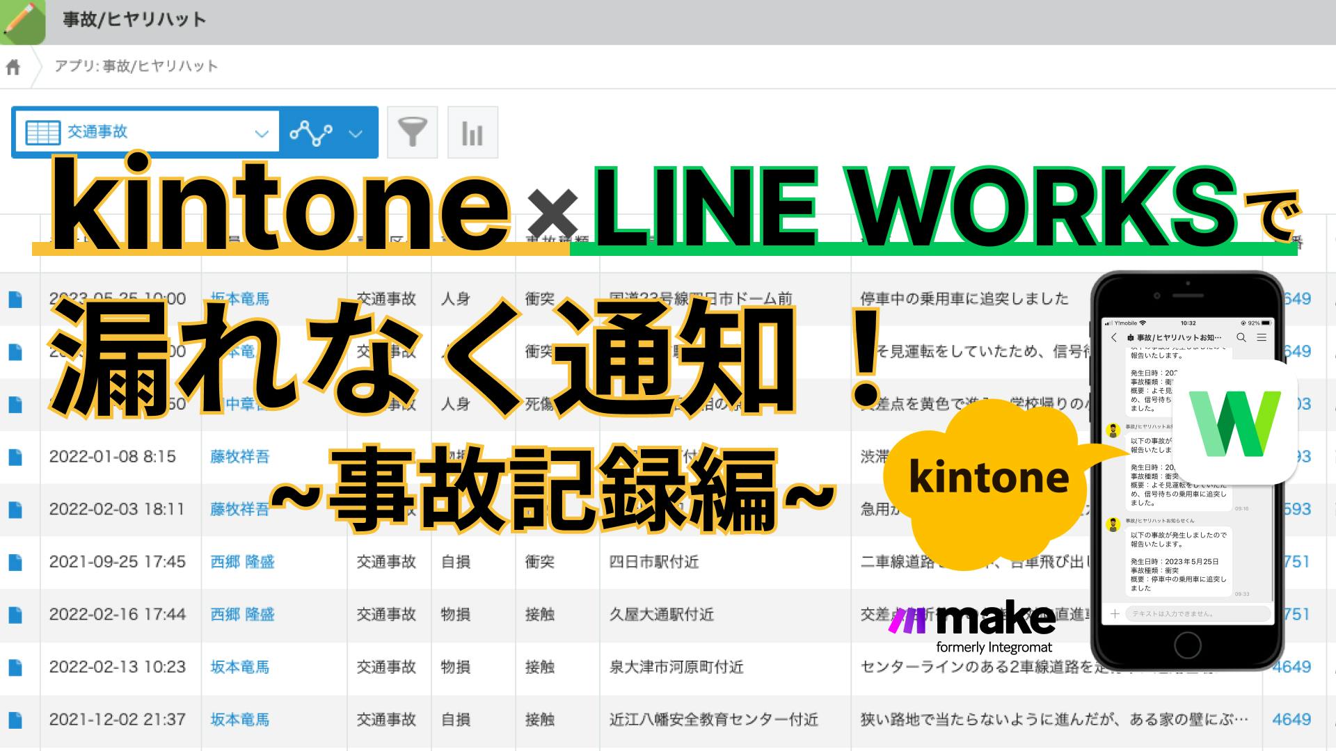 kintone×LINE WORKSで漏れなく通知！〜事故記録編〜｜株式会社フル 